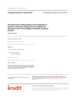 The Quaternary Sedimentology and Stratigraphy of Small