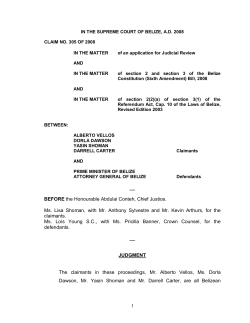Supreme Court Claim No. 305 of 2008