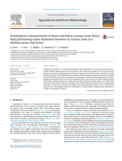 Fares S., Savi F., Muller J., Matteucci G., Paoletti E., 2014
