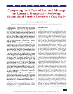 Print this article - International Journal of Therapeutic Massage