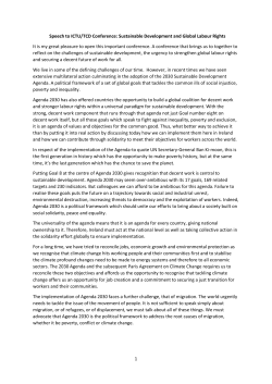 1 Speech to ICTU/TCD Conference: Sustainable Development and