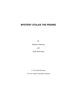 mystery stalks the prairie