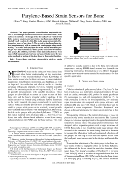 Parylene-Based Strain Sensors for Bone - William C Tang