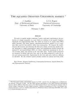 The squared Ornstein-Uhlenbeck market