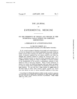 experimental medicine