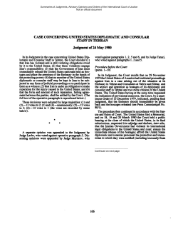 CASE CONCERNING UNITED STATES DIPLOMATIC AND