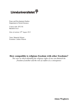 How compatible is religious freedom with other freedoms?