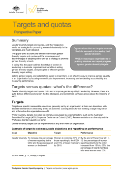 Targets and quotas