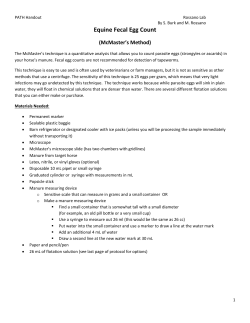 Equine Fecal Egg Count