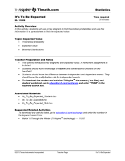 Activity overview - TI Education