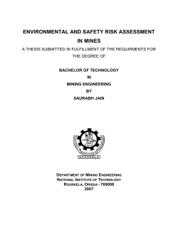environmental and safety risk assessment in mines