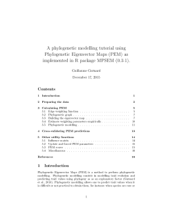 Phylogenetic modeling in R