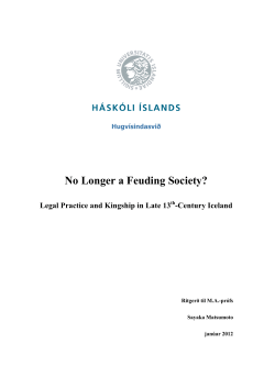 No Longer a Feuding Society?