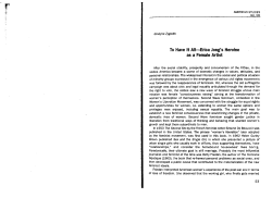 To Have It All&mdash;Erica Jong`s Heroine as a Female Artist