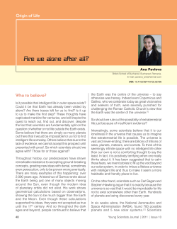 Are we alone after all? - Young Scientists Journal