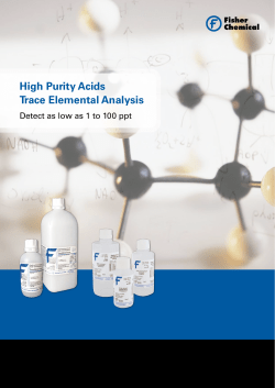High Purity Acids Trace Elemental Analysis