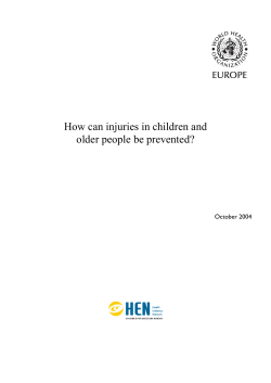 How can injuries in children and older people be