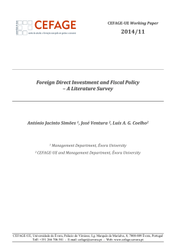Foreign Direct Investment and Fiscal Policy &ndash; A Literature