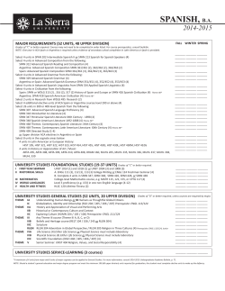 spanish, ba - La Sierra University