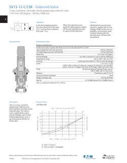 SV13-12-C/CM - Solenoid Valve