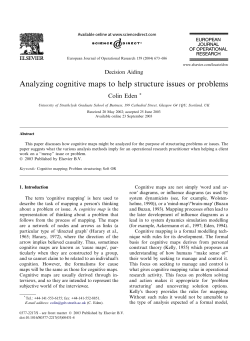 Analyzing cognitive maps to help structure issues or problems