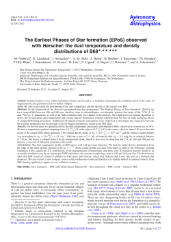 The Earliest Phases of Star formation \(EPoS\) observed with