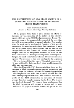 THE DISTRIBUTION OF ABO BLOOD GROUPS IN A