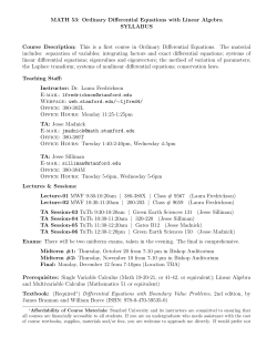 MATH 53: Ordinary Differential Equations with Linear Algebra