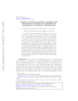 Affinely invariant matching methods with discriminant