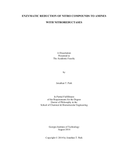 ENZYMATIC REDUCTION OF NITRO COMPOUNDS TO AMINES