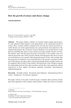 How the growth of science ends theory change