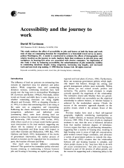 Accessibility and the journey to work