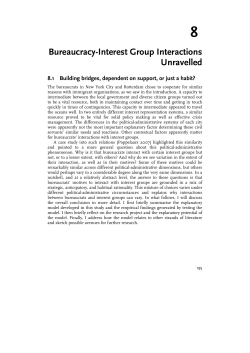 8 Bureaucracy-Interest Group Interactions Unravelled