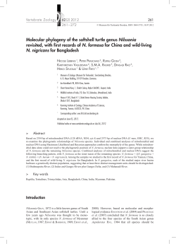 Molecular phylogeny of the softshell turtle genus Nilssonia revisited
