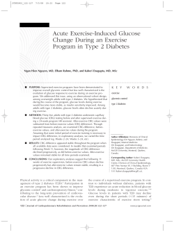 Acute Exercise-Induced Glucose Change During an Exercise