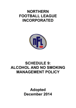Alcohol and No Smoking Management Policy