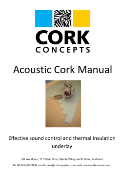 Acoustic Cork Manual