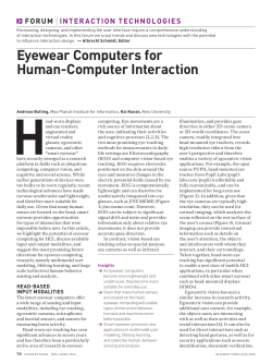 Eyewear Computers for Human-Computer Interaction