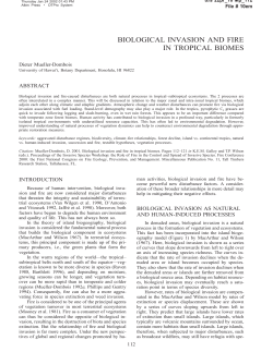 biological invasion and fire in tropical biomes