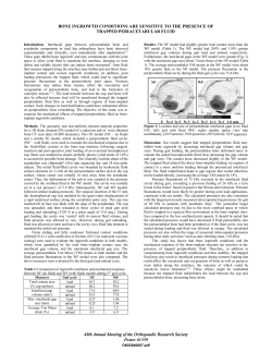 bone ingrowth conditions are sensitive to the presence of trapped