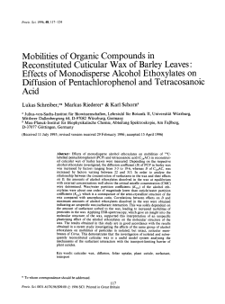 Mobilities of Organic Compounds in Reconstituted