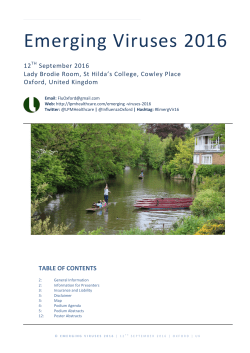 Emerging Viruses 2016