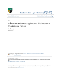 Indeterminate Sentencing Returns: The Invention of Supervised