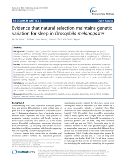 Evidence that natural selection maintains genetic variation for sleep