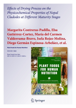 Effects of Drying Process on the Physicochemical Properties