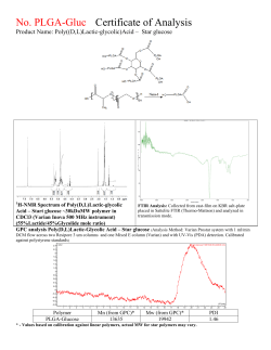 No. PLGA-Gluc Certificate of Analysis