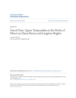 Out of Time: Queer Temporalities in the Works of Mina Loy, Djuna