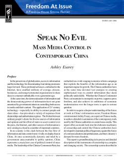 speak no evil - Freedom House