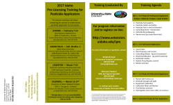 2017 Idaho Pre-Licensing Training for Pesticide Applicators http