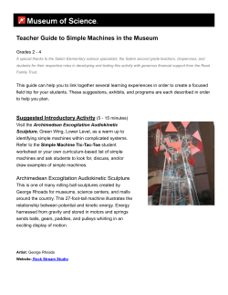 Teacher Guide to Simple Machines in the Museum